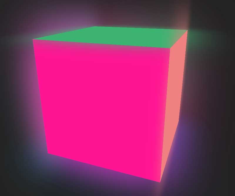 纯css3发光3D立方体翻转动画特效