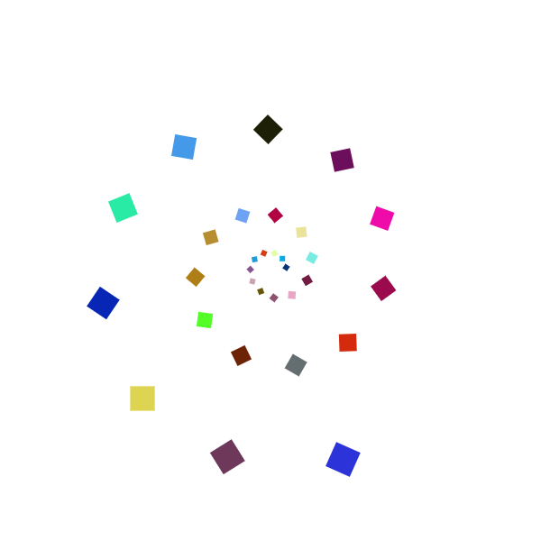 canvas制作旋转的万花筒