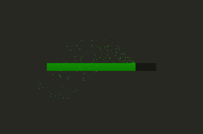 HTML5 Canvas彩色像素进度条特效