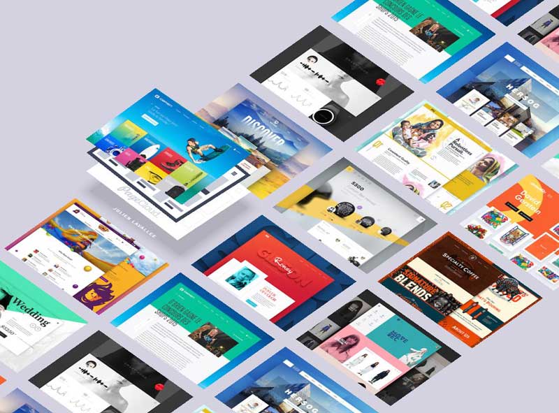 html5响应式网格3D图片案例展示特效