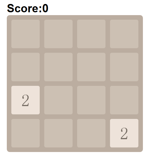 2048小游戏