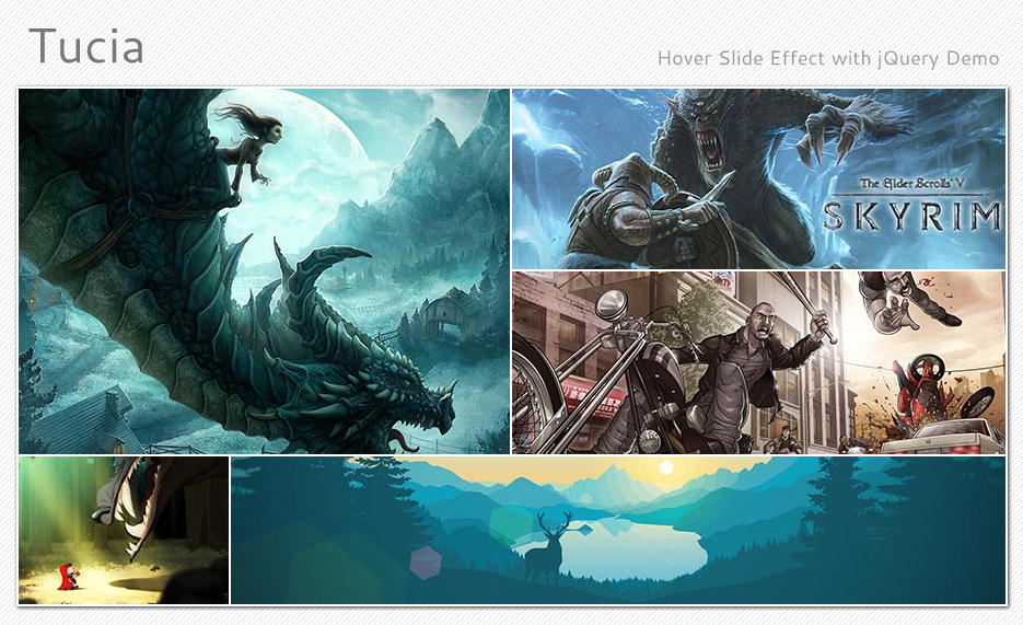 jQuery图片炫酷滑动特效插件HoverSlideEffect
