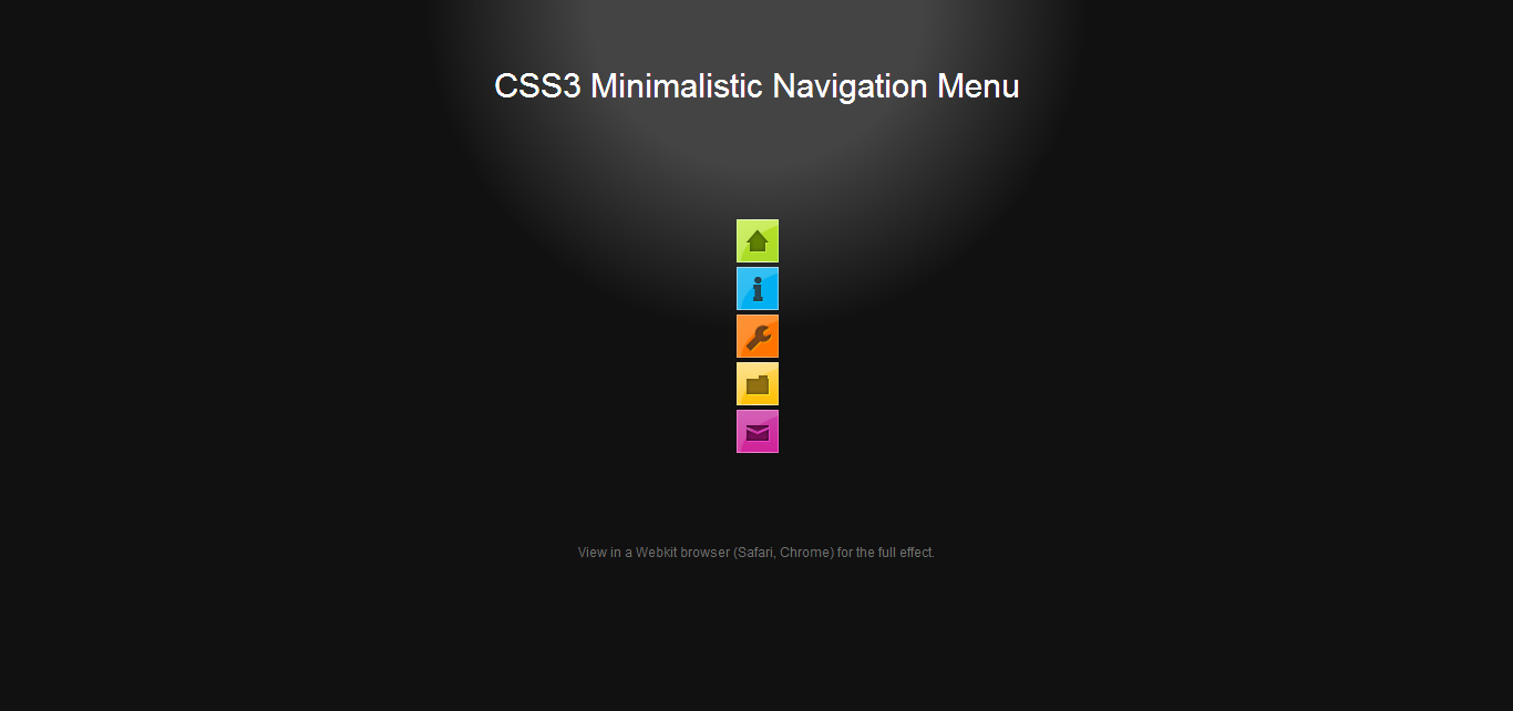 漂亮CSS小图标mini导航