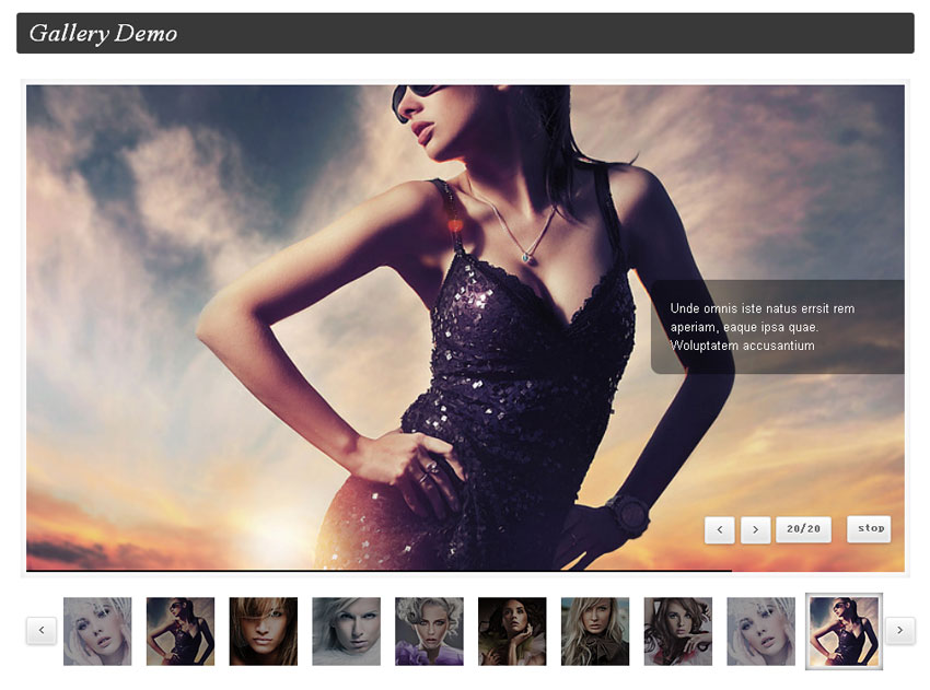 jquery Gallery图片相册幻灯片插件制作精致的图片幻灯...