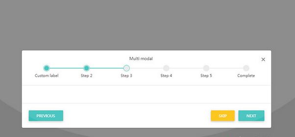Bootstrap4 多步骤向导模态窗口插件