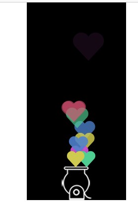 jQuery彩色心形冒泡动画特效