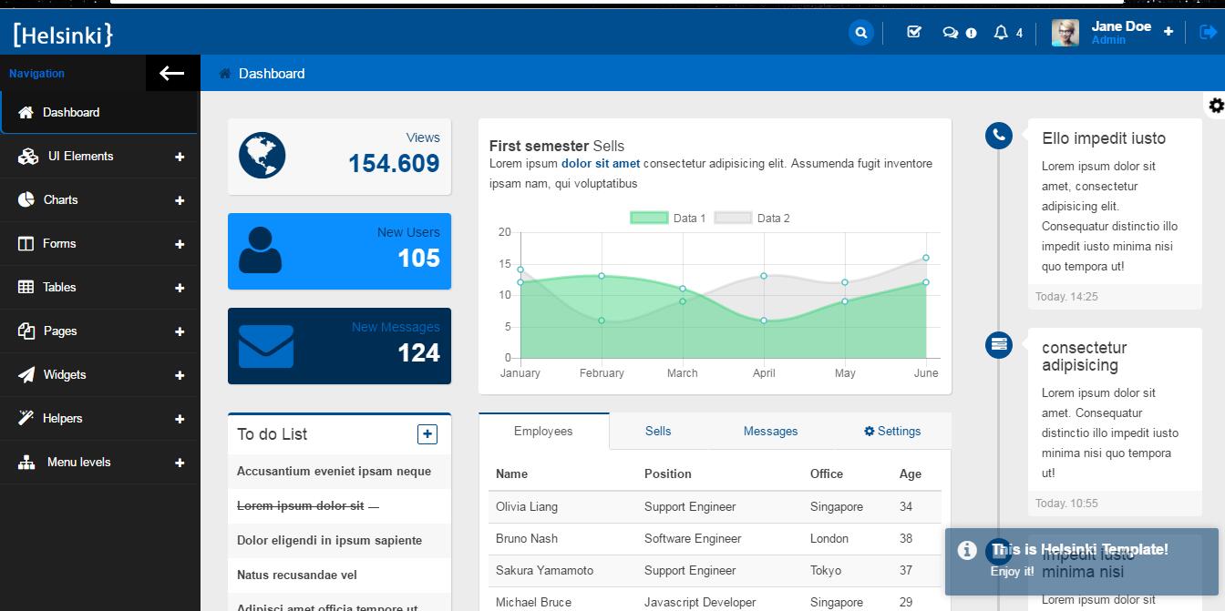 Helsinki高端Bootstrap HTML5响应式后台模板