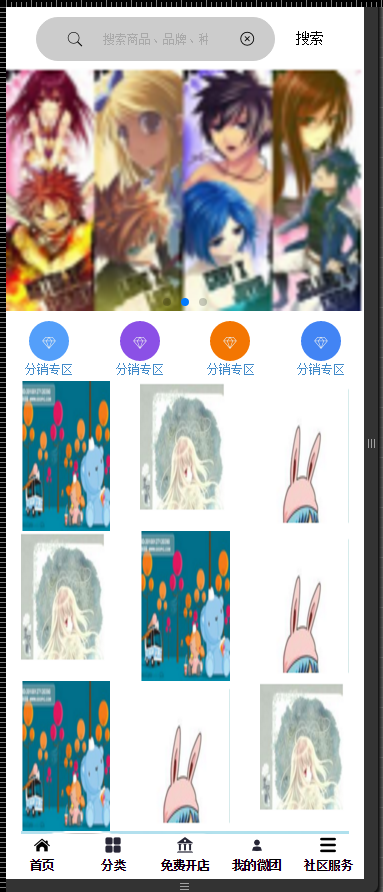 带搜索的手机端商城 swiper
