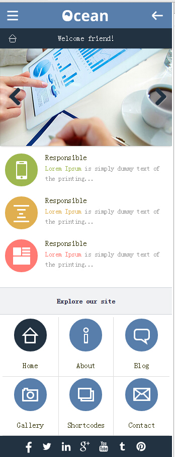 基于html5 的一款超实用的 手机网站模板基于html5