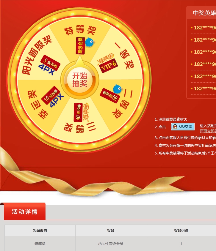 红色大气的转盘抽奖活动模板专题