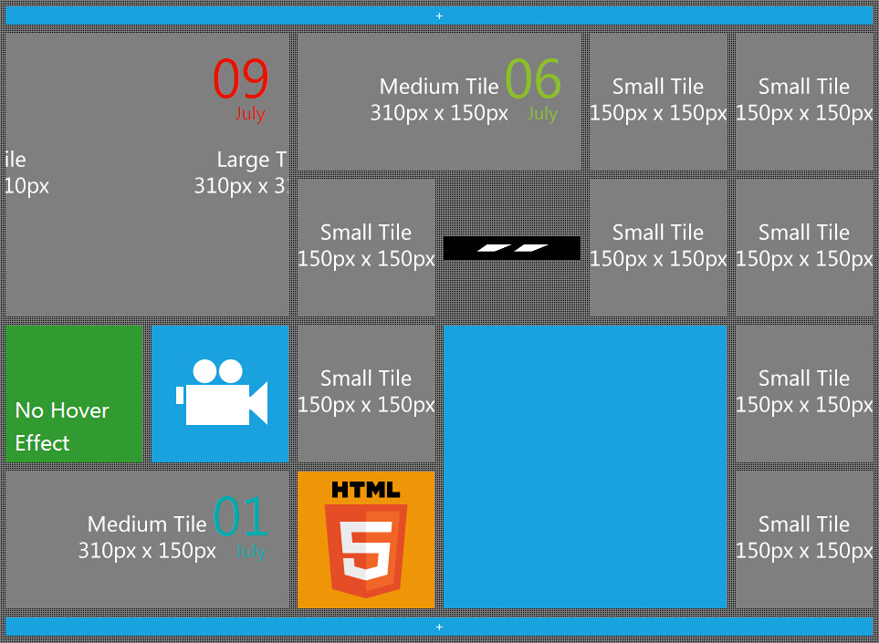仿win8磁贴响应式图片展示html5模板