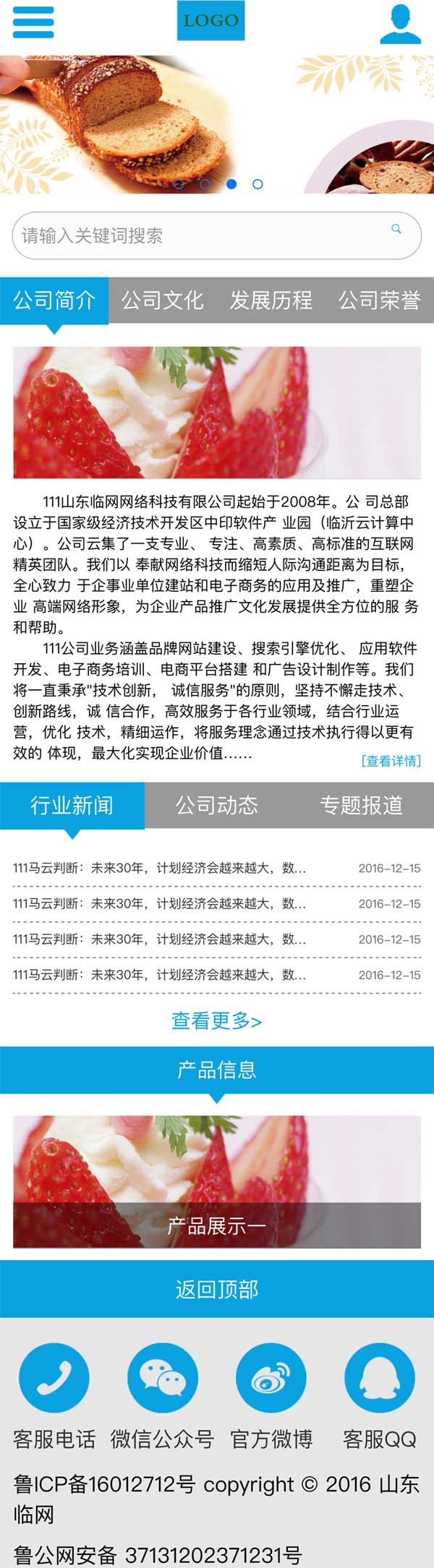 高端大气上档次的响应式通用手机网站模板