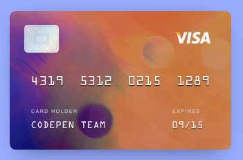 html5制作visa信用卡3D立体动画效果源码