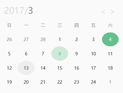 jQuery简单的日历插件代码