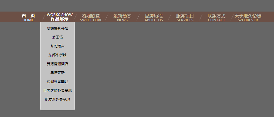 jQuery中英文字切换导航条鼠标悬停滑动下拉二级导航菜单代码