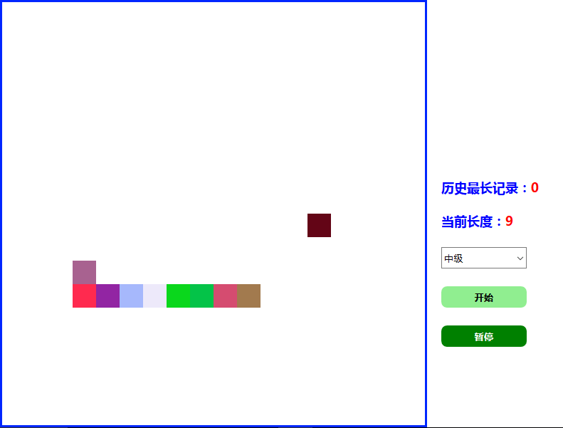 html5简单的贪吃蛇小游戏源码