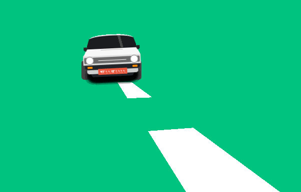 纯css3道路上行驶汽车动画特效