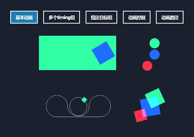 html5 anime.js动画库制作各种网页动画特效