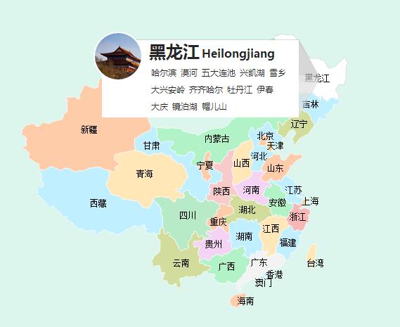 jQuery中国地图插件