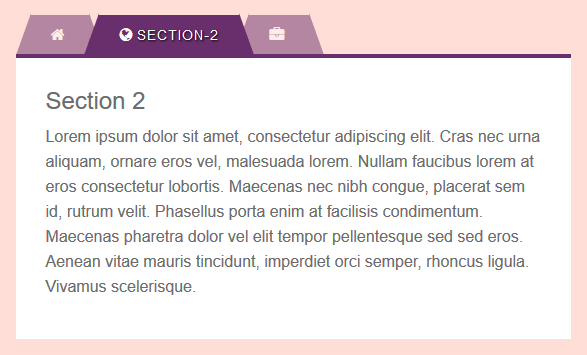 实用的bootstrap响应式折角选项卡标签切换代码