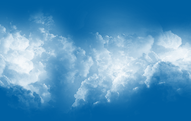 css3蓝色天空中飘动的云动画特效