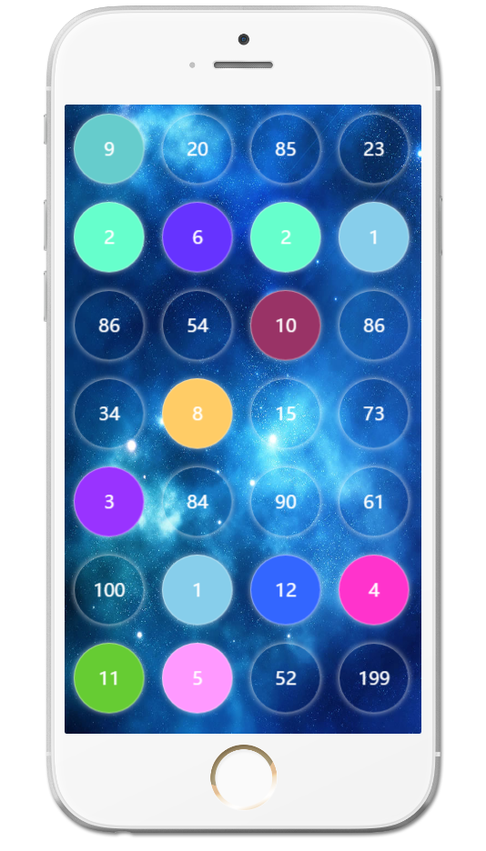 手机端随机排列，适用大部分APP