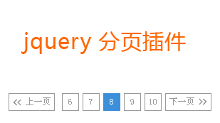 jquery分页插件带总数分页代码