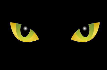 黑夜里猫眨眼睛flash动画素材