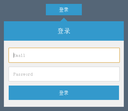 css3点击弹出登录表单界面代码