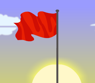 蓝天白云飘扬的红旗flash动画下载