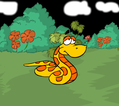 卡通爬行的小蛇flash动画素材