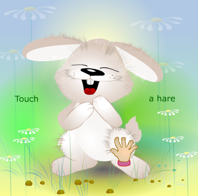 鼠标滑过兔子哈哈大笑flash动画下载