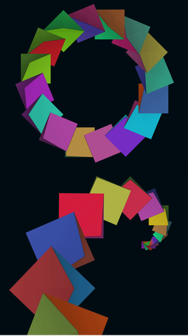 html5折纸动画制作折纸彩色万花筒动画特效