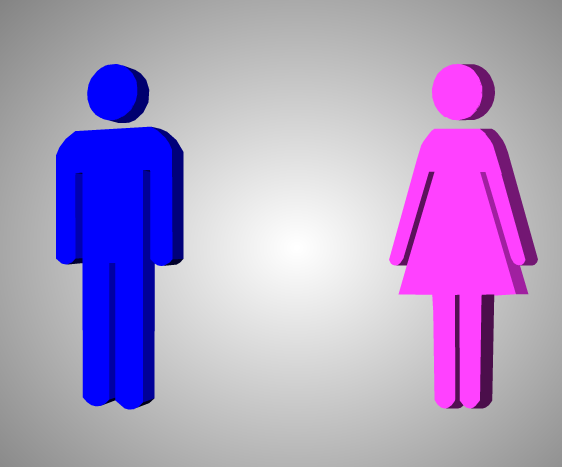 旋转的男女厕所图标flash动画素材