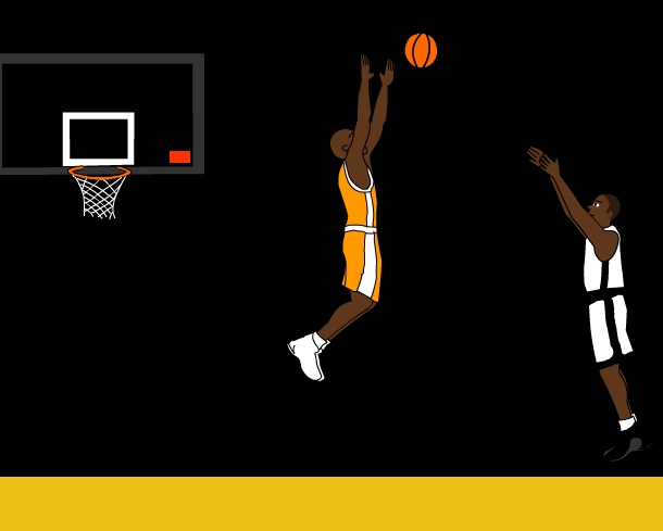 投篮球比赛flash动画场景素材