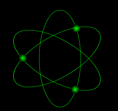 小圆球线条原子模型flash动画下载