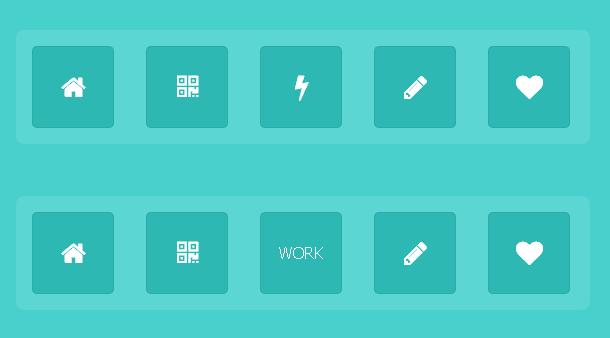 纯css3字体图标导航菜单悬停特效