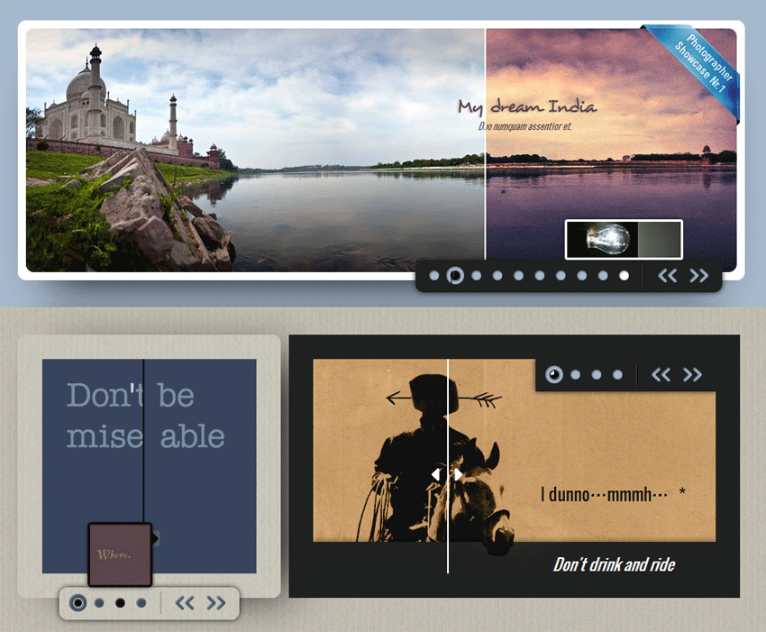 html5 jquery beforeafter幻灯片插件分割线