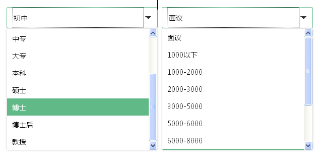 jQuery select美化插件制作select样式美化代码