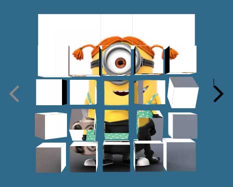 html5图片3D立方体魔方动画切换特效