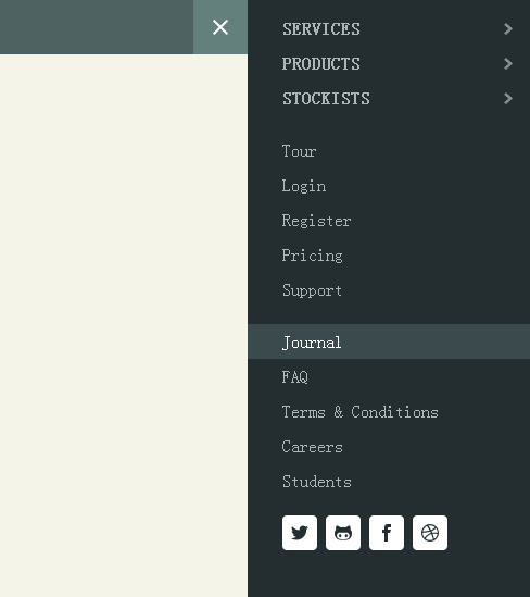 jquery html5手机触屏版导航菜单响应式网页布局模板下载
