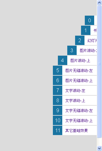 jquery右侧边固定层导航菜单依次动画滑动显示菜单展开