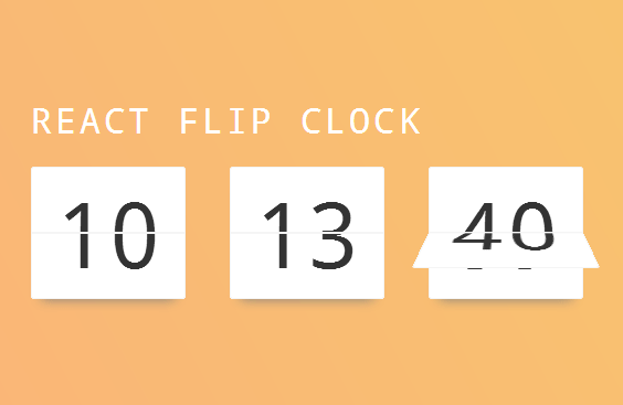 js css3大气清新的翻页数字时钟代码