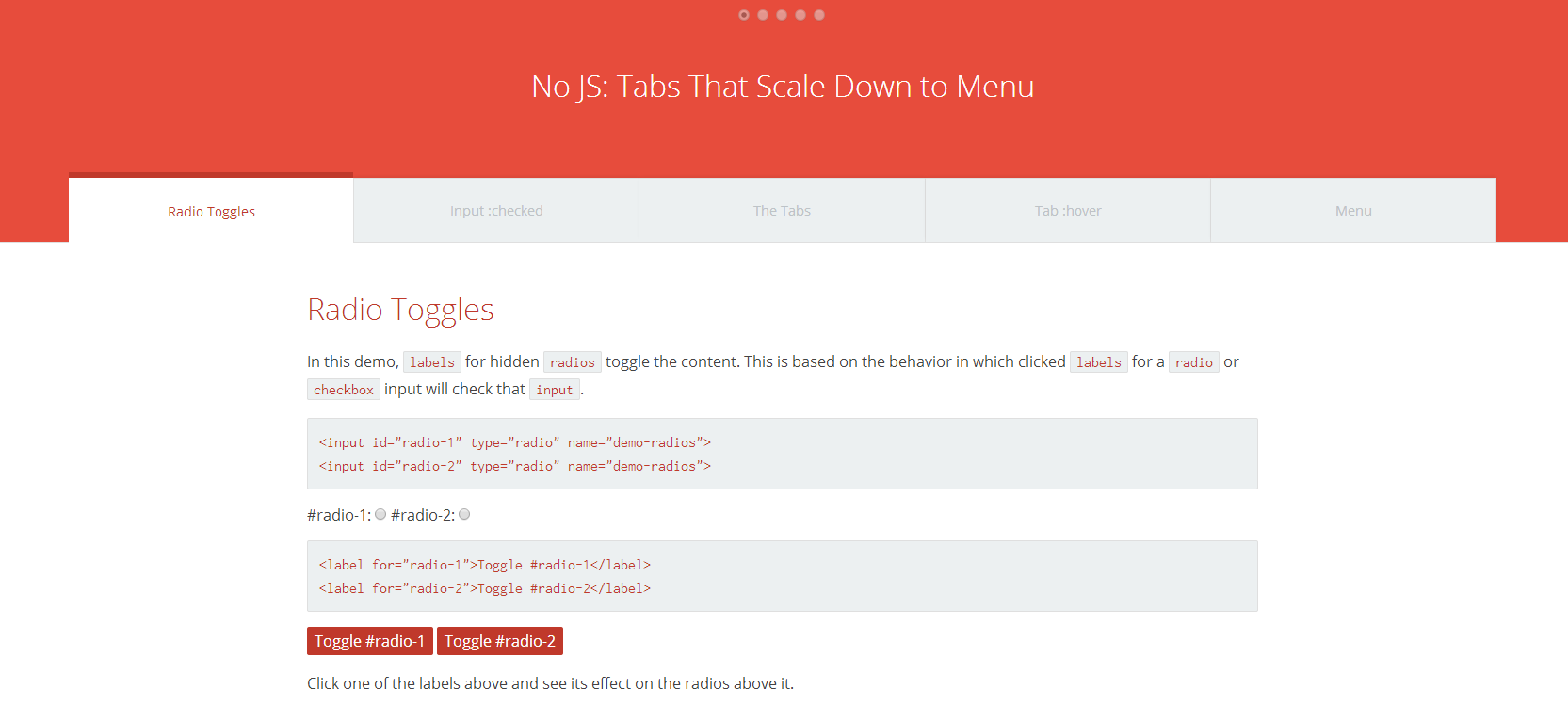 NO JS css3 Tab页签切换效果选项卡切换源码下载