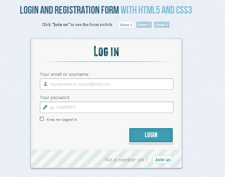 HTML5+CSS3动画效果的注册登录窗体