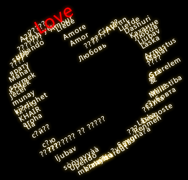 纯css3文字爱心动画特效源码下载
