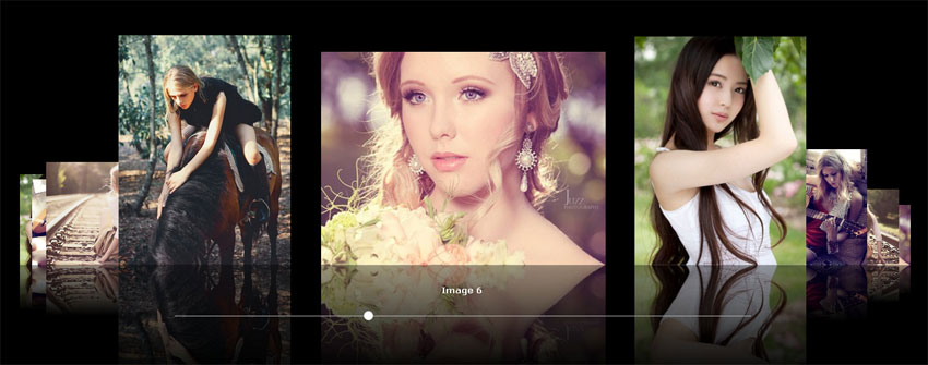 原生js imageflow相册幻灯片插件制作3D水面倒影图片滑...