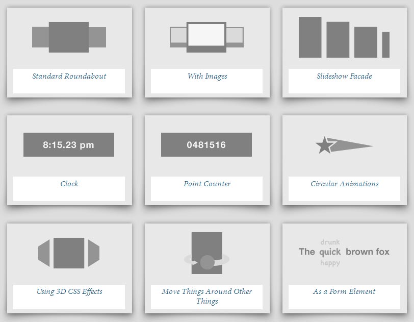 jquery.roundabout.js图片叠加3D旋转插件多功能展示