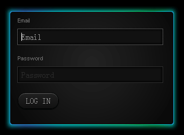 jquery css3彩色流动的边框表单登录框布局样式(要支持c...