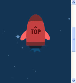 jquery scrolltop页面滚动返回顶部_可爱的火箭动画...